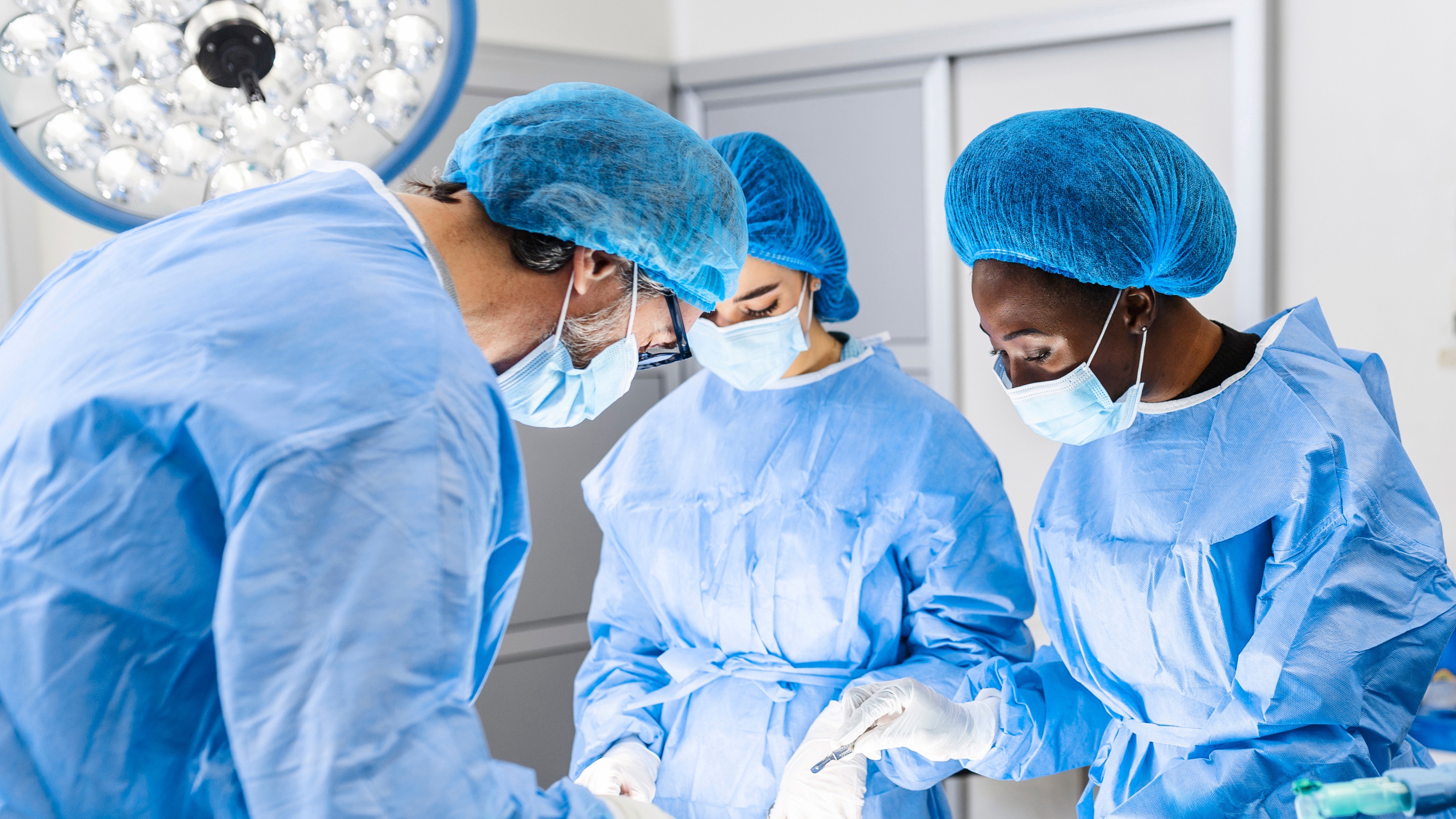 Medical professionals performing surgery